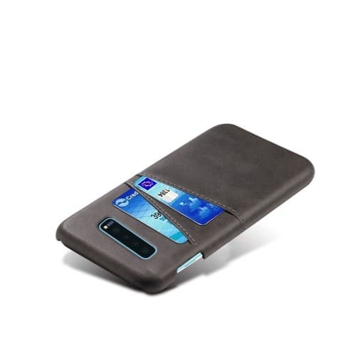 Crazy Horse Skal med 2 Kortfack till Samsung Galaxy S10 Plus - Svart