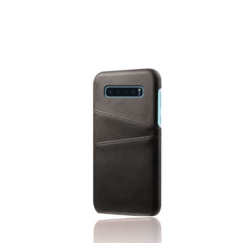 Crazy Horse Skal med 2 Kortfack till Samsung Galaxy S10 Plus - Svart