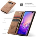 Miniatyrbild 3 av 7: CASEME Plånboksfodral för Samsung Galax S10 Plus - Brun
