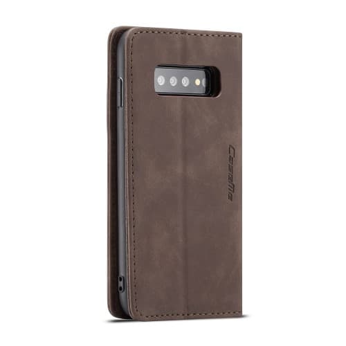 CASEME Plånboksfodral för Samsung Galax S10 - Kaffe