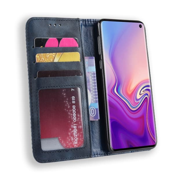 Vintage Fodral för Samsung Galaxy S10e - Blå