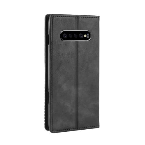 Vintage Plånboksfodral till Samsung Galaxy S10 Plus - Svart