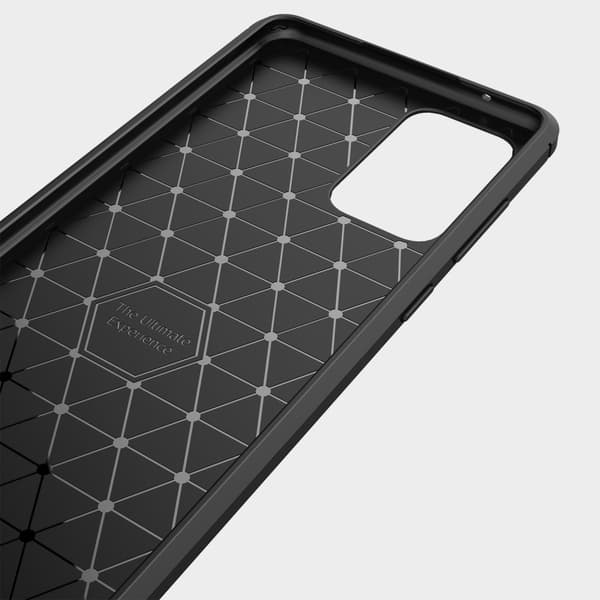 Carbon Brushed mobilskal till Galaxy A72 5G - Svart