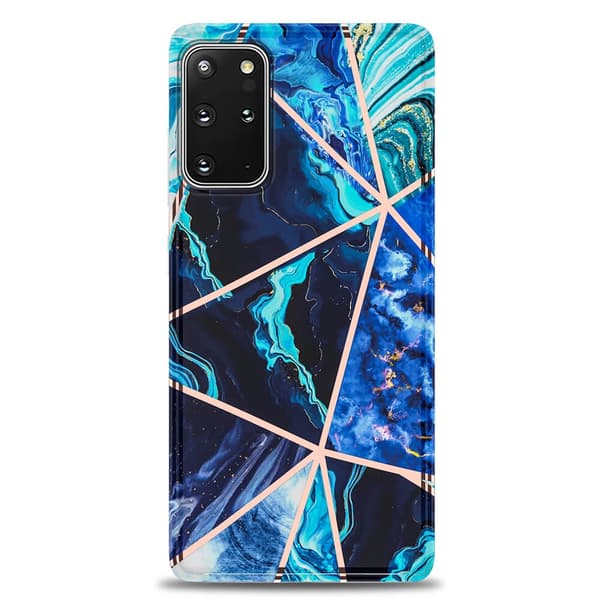 BOOM - Grid skal Galaxy S20 Plus - Blå Marmor