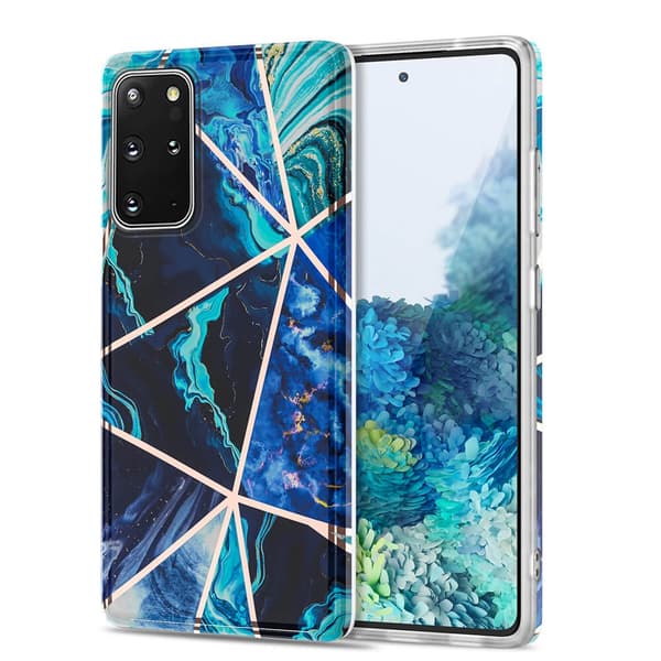 BOOM - Grid skal Galaxy S20 Plus - Blå Marmor