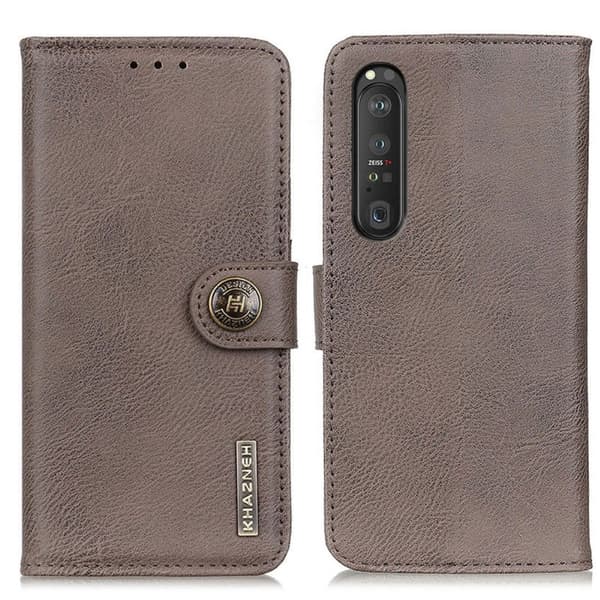 KHAZNEH - Plånboksfodral Sony Xperia 1 III - Grå