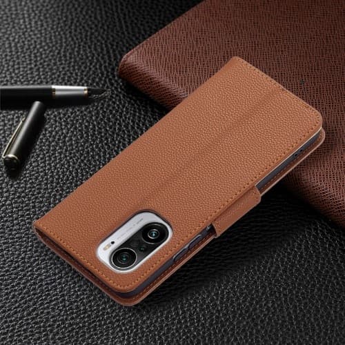 Litchi Plånboksfodral till Xiaomi Mi 11i / Poco F3 - Brun