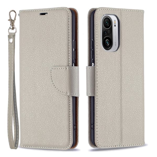 Litchi Plånboksfodral till Xiaomi Mi 11i / Poco F3 - Grå