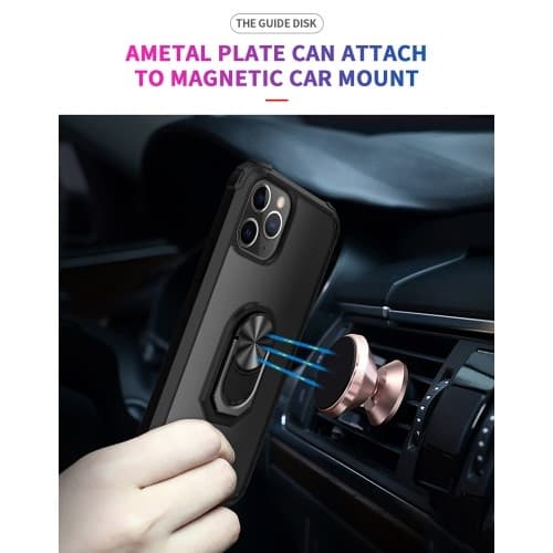 Magnet Ring Flexicase Skal till iPhone 11 Pro Max - Svart