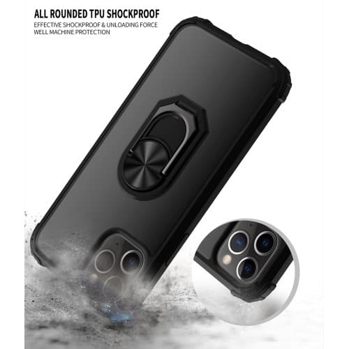 Magnet Ring Flexicase Skal till iPhone 11 Pro Max - Svart
