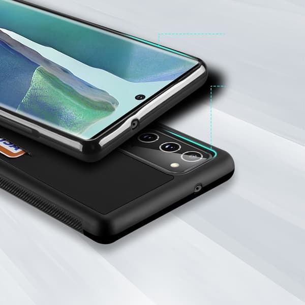 DUX DUCIS Card Slot PU Leather Skal Till Galaxy Note 20 - Svart