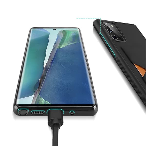 DUX DUCIS Card Slot PU Leather Skal Till Galaxy Note 20 - Svart