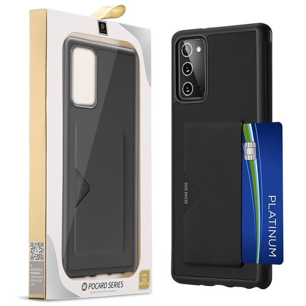 DUX DUCIS Card Slot PU Leather Skal Till Galaxy Note 20 - Svart