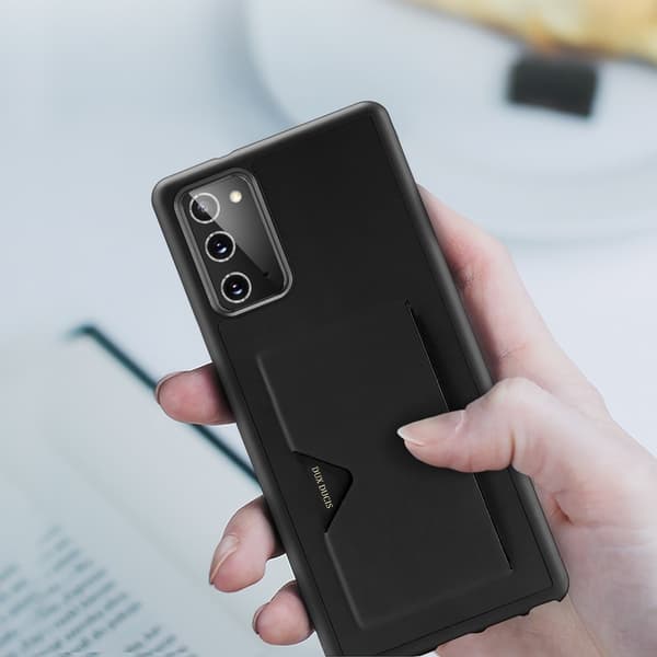 DUX DUCIS Card Slot PU Leather Skal Till Galaxy Note 20 - Svart