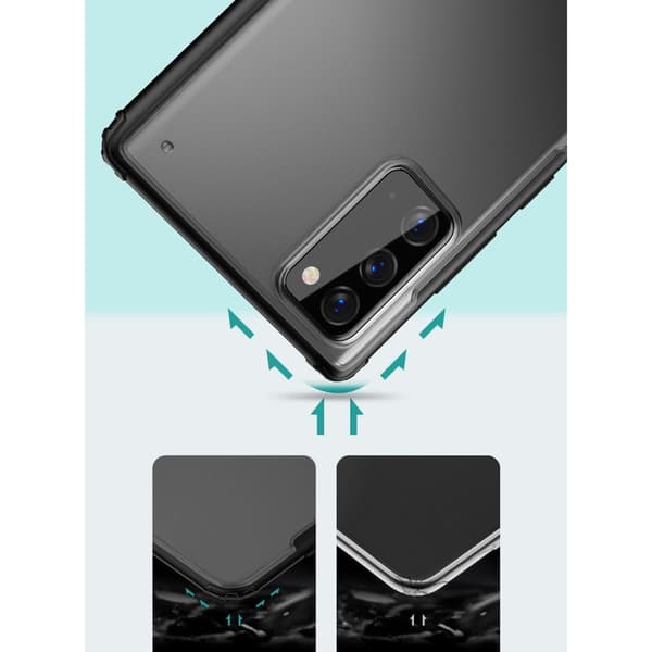 Armor Series Matte PC + TPU Hybrid Skal Till Galaxy Note 20 - Svart