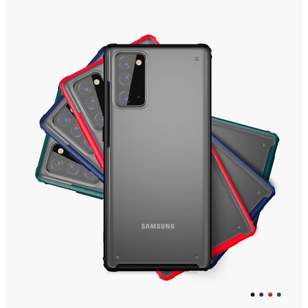 Armor Series Matte PC + TPU Hybrid Skal Till Galaxy Note 20 - Grön