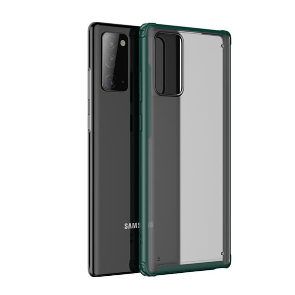 Armor Series Matte PC + TPU Hybrid Skal Till Galaxy Note 20 - Grön