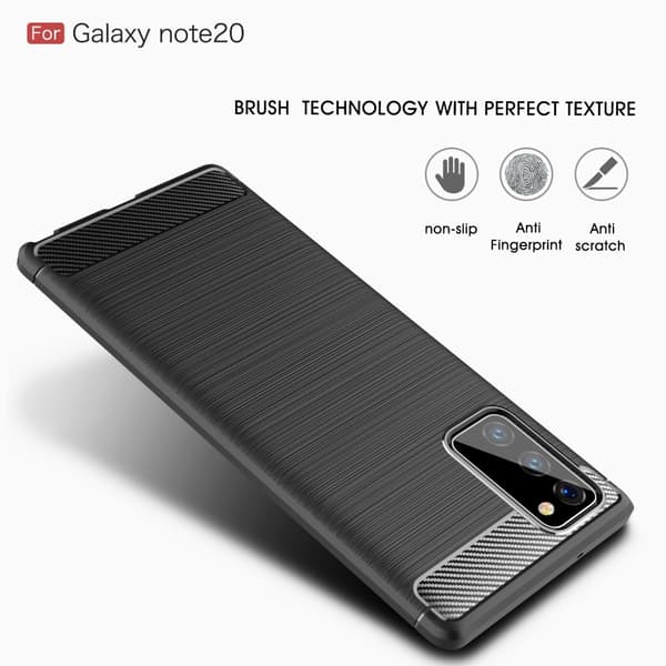 Carbon TPU Skal Till Galaxy Note 20 - Svart
