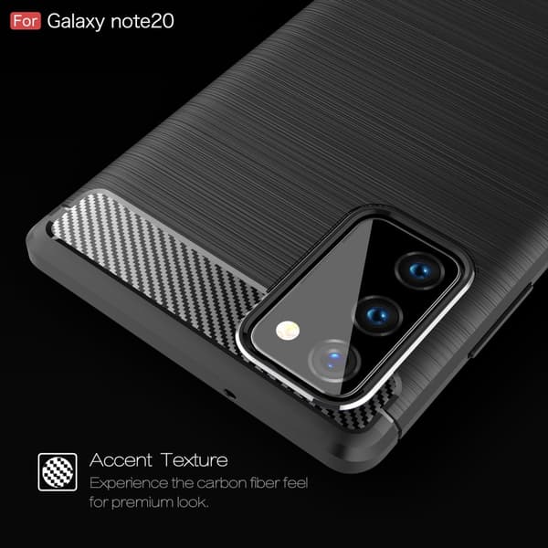 Carbon TPU Skal Till Galaxy Note 20 - Svart