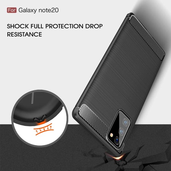 Carbon TPU Skal Till Galaxy Note 20 - Svart