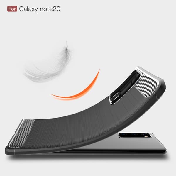 Carbon TPU Skal Till Galaxy Note 20 - Svart