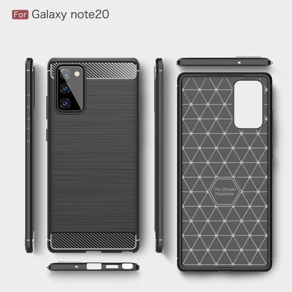 Carbon TPU Skal Till Galaxy Note 20 - Svart