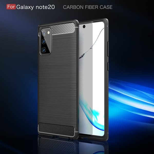 Carbon TPU Skal Till Galaxy Note 20 - Svart