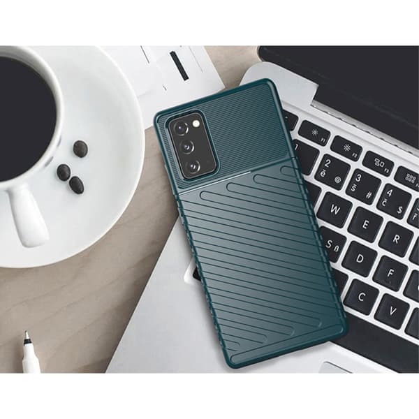 Thunder Twill Texture Skal Till Galaxy Note 20 - Svart