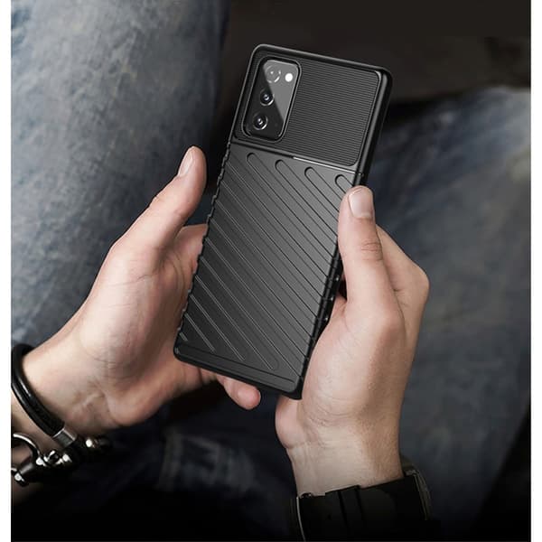 Thunder Twill Texture Skal Till Galaxy Note 20 - Svart