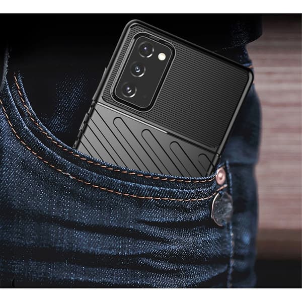 Thunder Twill Texture Skal Till Galaxy Note 20 - Svart