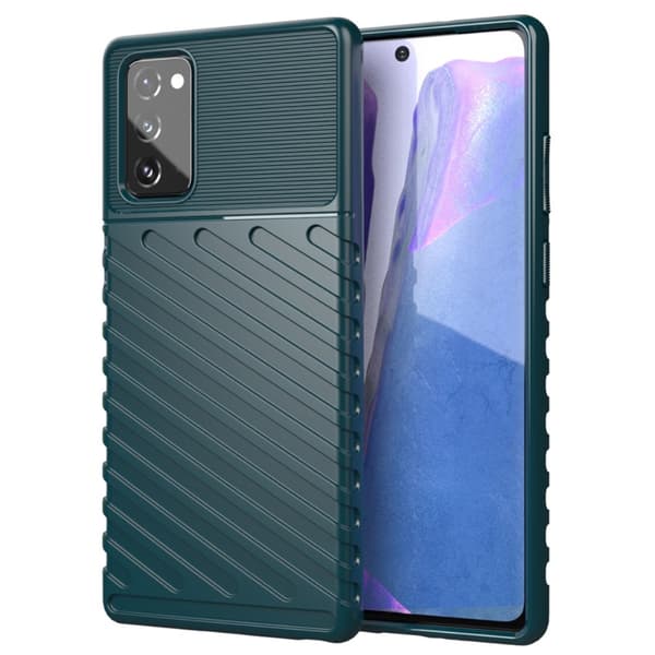 Thunder Twill Texture Skal Till Galaxy Note 20 - Grön