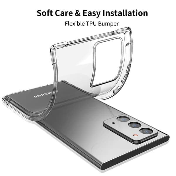 LEEU Shockproof Skal Till Samsung Galaxy Note 20 - Clear