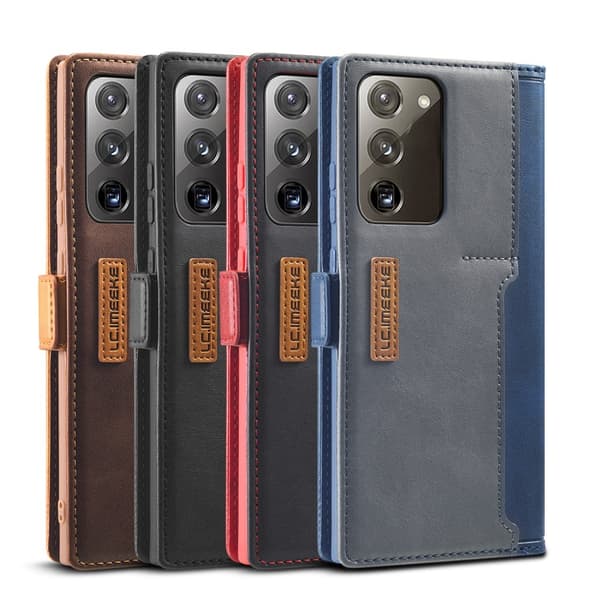 LC.IMEEKE Leather Fodral Till Samsung Galaxy Note 20 - Röd