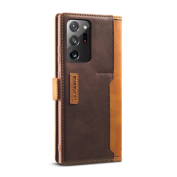 LC.IMEEKE Leather Card Holder Fodral Till Galaxy Note 20 Ultra - Brun
