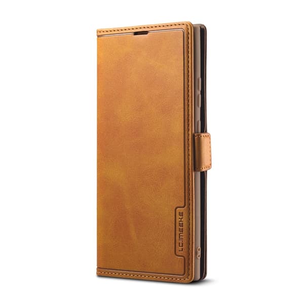 LC.IMEEKE Leather Card Holder Fodral Till Galaxy Note 20 Ultra - Brun