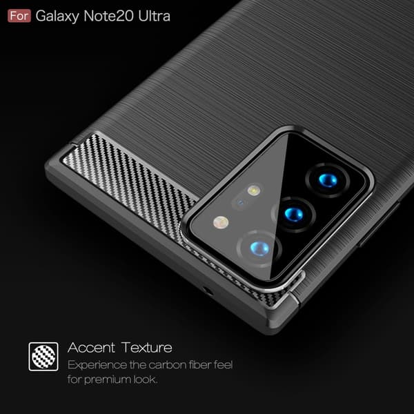 Carbon TPU Skal till Galaxy Note 20 Ultra - Blå