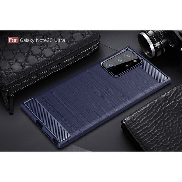 Carbon TPU Skal till Galaxy Note 20 Ultra - Blå