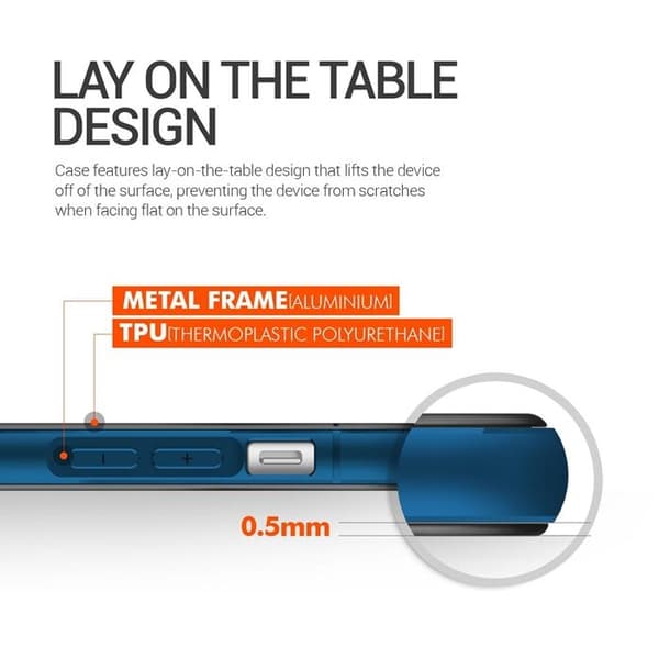 Verus Iron Shield Aluminum Metal Frame Skal till Apple iPhone 6(S) Plus (Blå)