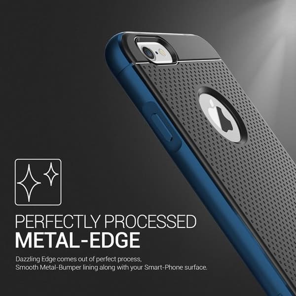 Verus Iron Shield Aluminum Metal Frame Skal till Apple iPhone 6(S) Plus (Blå)