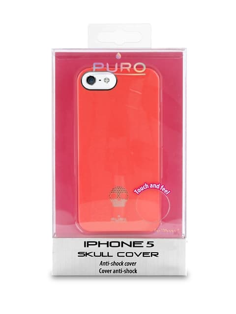 Puro Skull Skal till Apple iPhone 5/5S/SE - (Röd)
