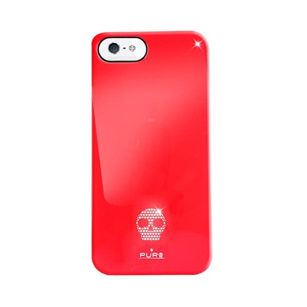 Puro Skull Skal till Apple iPhone 5/5S/SE  - (Röd)