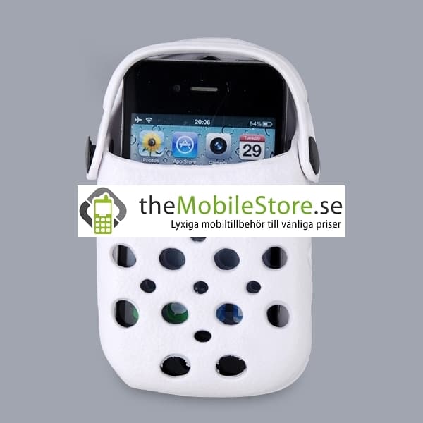 Foam Rubber Slipper hållare till iPhone 4G (Vit)