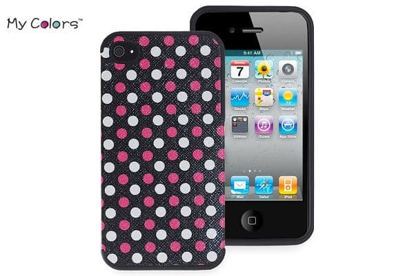 My Colors FlexiCase Skal till Apple iPhone 4 / 4S (Polka Dot)