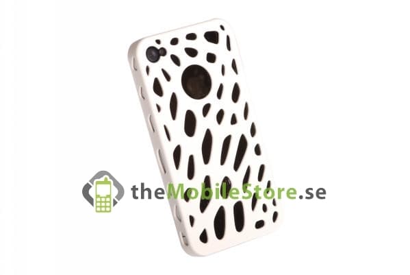 Perforated Baksideskal till iPhone 4S/4 (Perforate) (Vit)