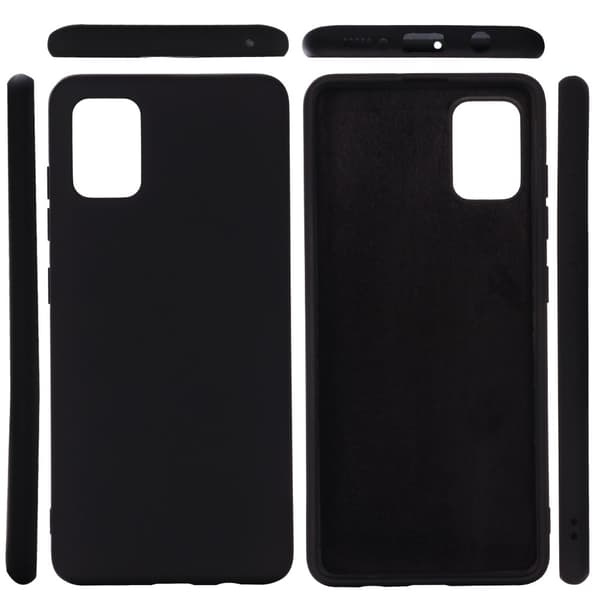 Flexible Liquid Silicone Mobilskal Samsung Galaxy A51 5G - Svart