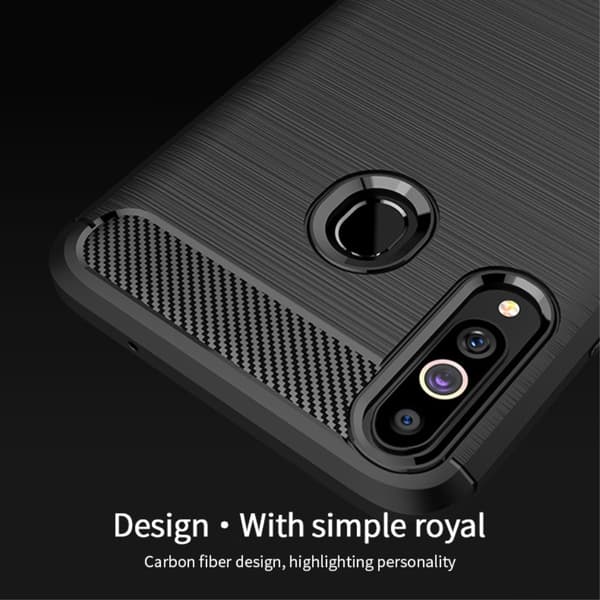 MOFI Carbon Fiber Samsung Galaxy A20s - Blå