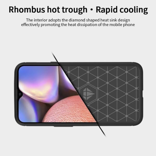 MOFI Carbon Fiber Samsung Galaxy A20s - Blå