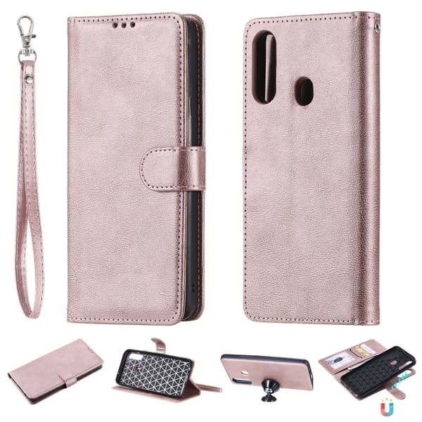 Detachable 2-in-1 Plånboksfodral Samsung Galaxy A20s - Rose Gold