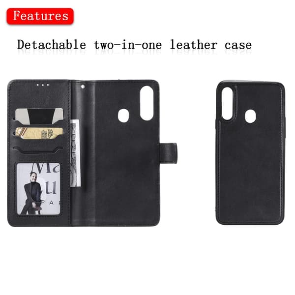 Detachable 2-in-1 Plånboksfodral Samsung Galaxy A20s - Svart