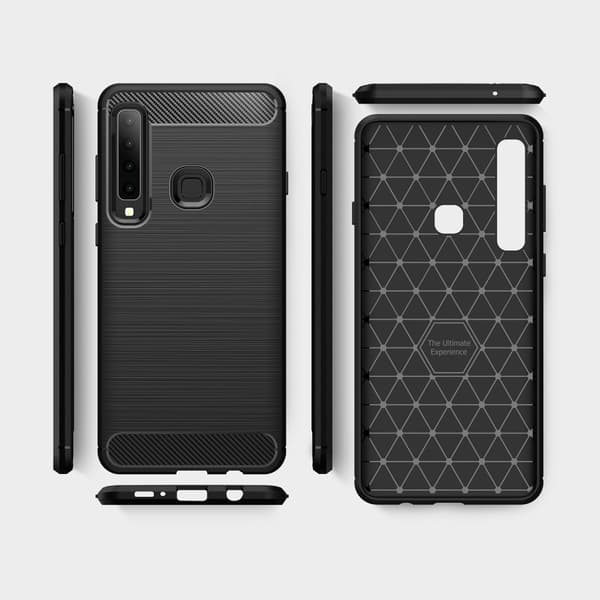 Carbon Brushed Mobilskal till Samsung Galaxy A7 (2018) - Blå